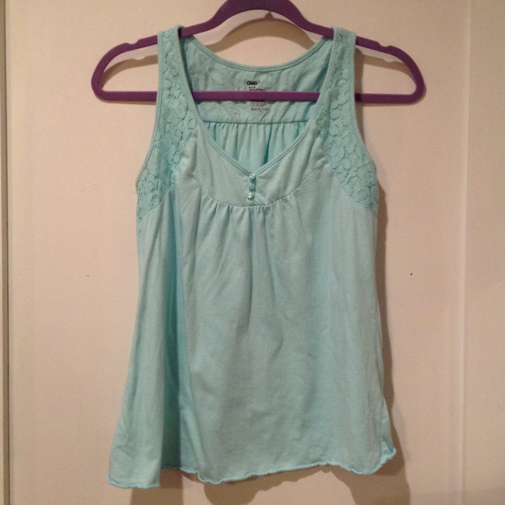 Gap tank, light turquoise, size small